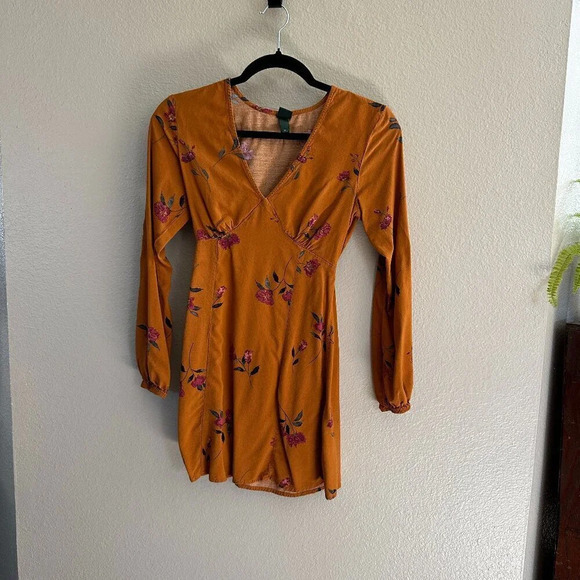 Wild Fable Yellow Floral Dress ‎ Size X-Small - Picture 1 of 6